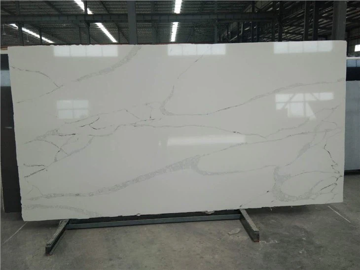 Unique Bianco White Calacatta Quartzite Countertops Backsplash
